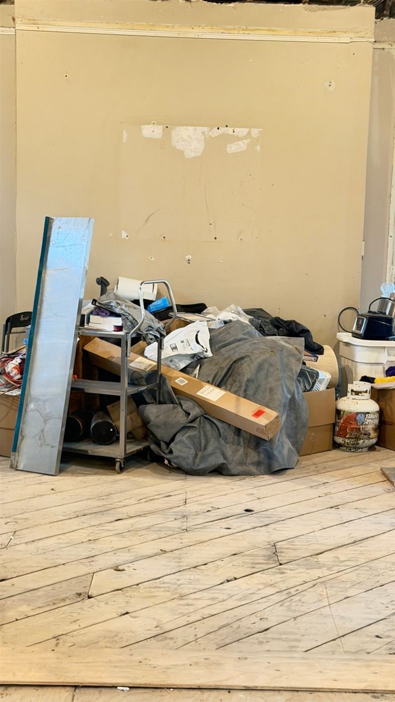 Gutted room cleared of debris during a junk removal job in Renton